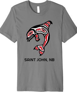 Saint John NB Native Indigenous Orca Killer Whales Premium T-Shirt