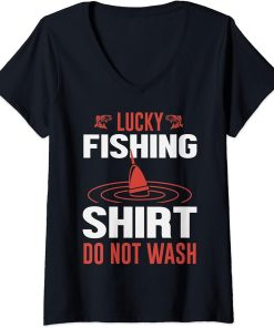 Womens Fishing Rods Lovers | Funny Fishing Sayings | Funny Fishing V-Neck T-Shirt