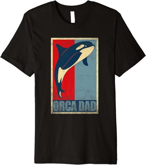 Orca Dad Vintage Orca Daddy, Father"s Day Premium T-Shirt